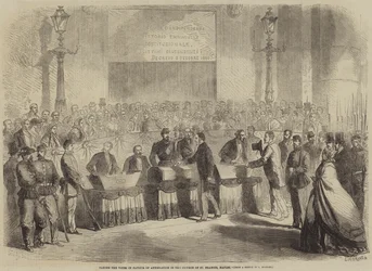 Taking the Votes in Favour of Annexation in the Church of St Francis, Naples